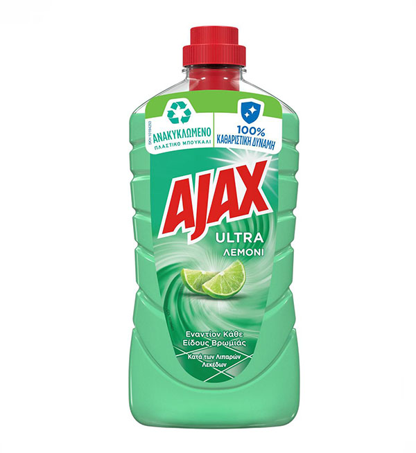 Ajax Ultra Υγρό Καθαρισμού Πατώματος Λεμόνι 1000ml