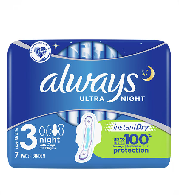 Always Σερβιέτες Ultra Night Instant Dry No3 7τεμ