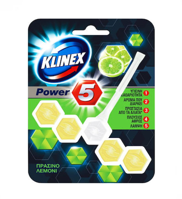 Klinex Power 5 Με Άρωμα Πράσινο Λεμόνι 55gr