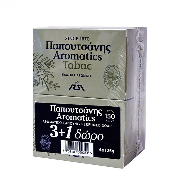 Papoutsanis Tabac Αρωματικό Σαπούνι 4x125gr