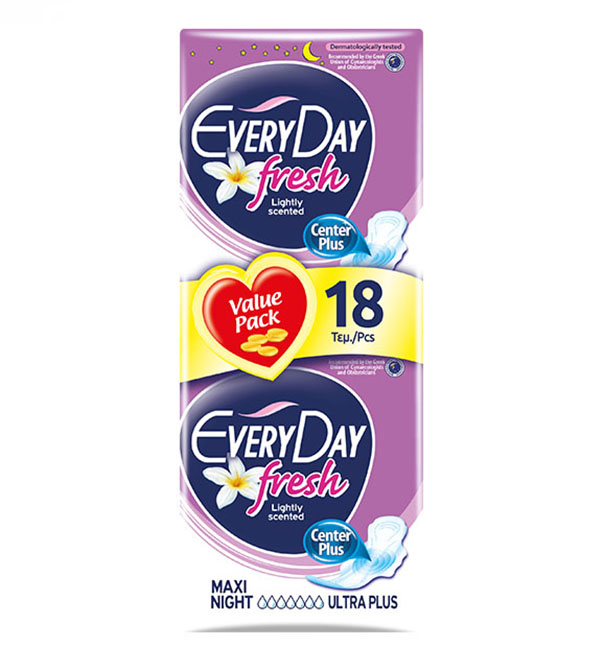 EveryDay Σερβιέτες Fresh Ultra Plus Maxi Night 18τεμ