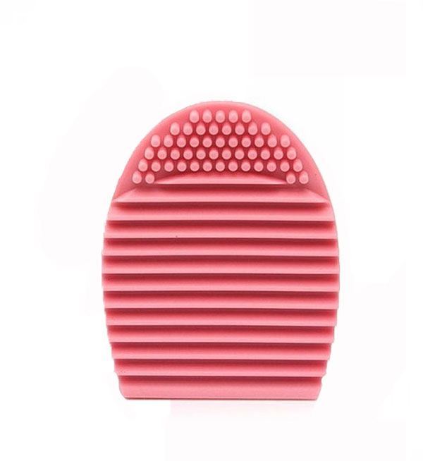 Γάντι Σιλικόνης Με Ανάγλυφη Επιφάνεια Για Καθαρισμό Πινέλων Μακιγιάζ Ροζ