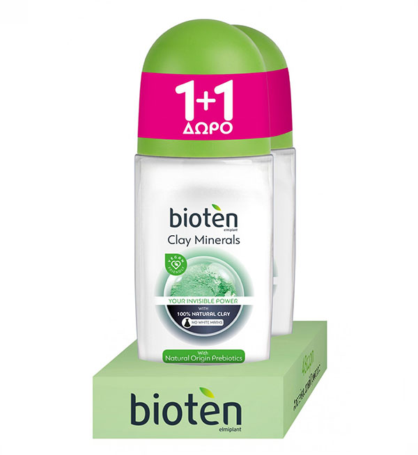 Bioten Clay Minerals Your Invisible Power Deodorant Roll-On 2x50ml