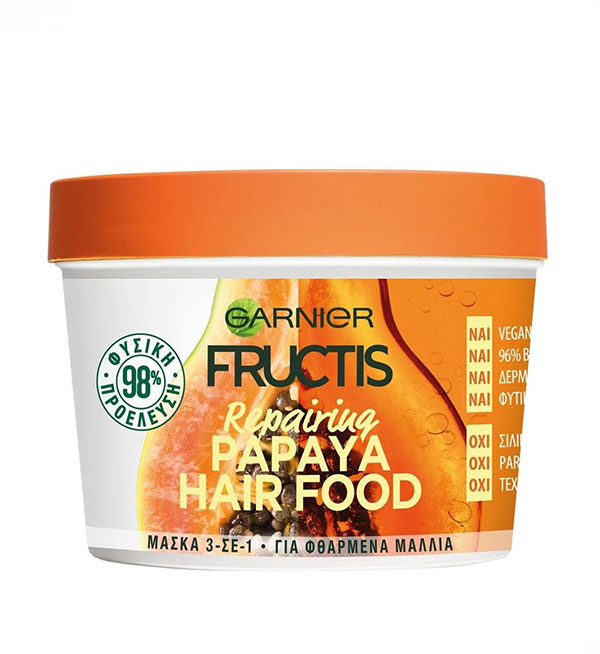 Garnier Fructis Hair Food Papaya Μάσκα Μαλλιών 390ml