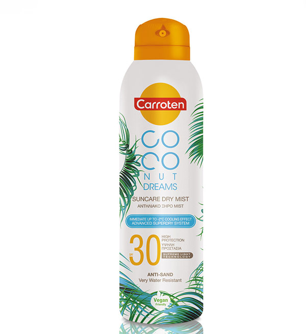 Carroten Coconut Dreams Suncare Dry Mist Body Lotion Spray SPF30 200ml